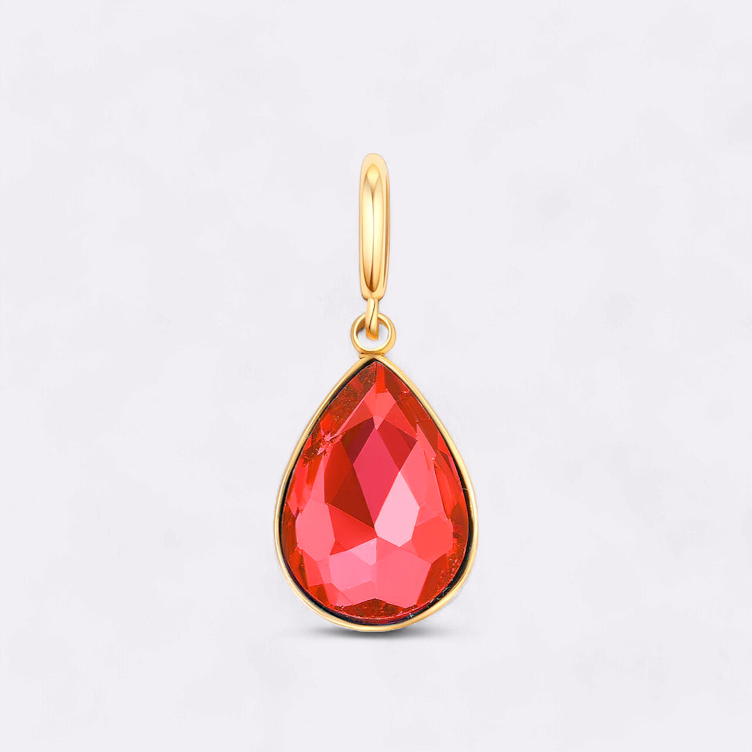 Teardrop Birthstone Charm