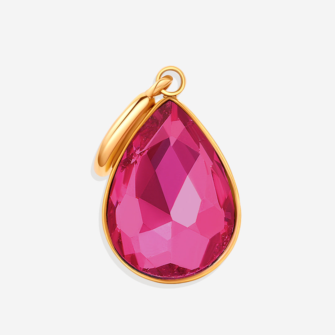 Teardrop Birthstone Charm