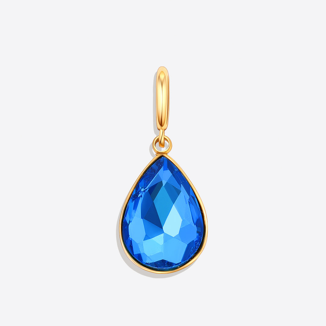 Teardrop Birthstone Charm