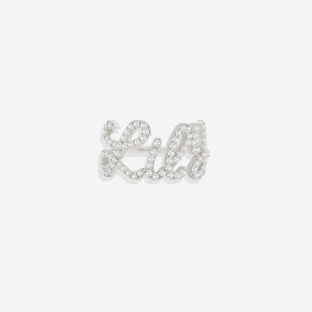 Pave Name Ring