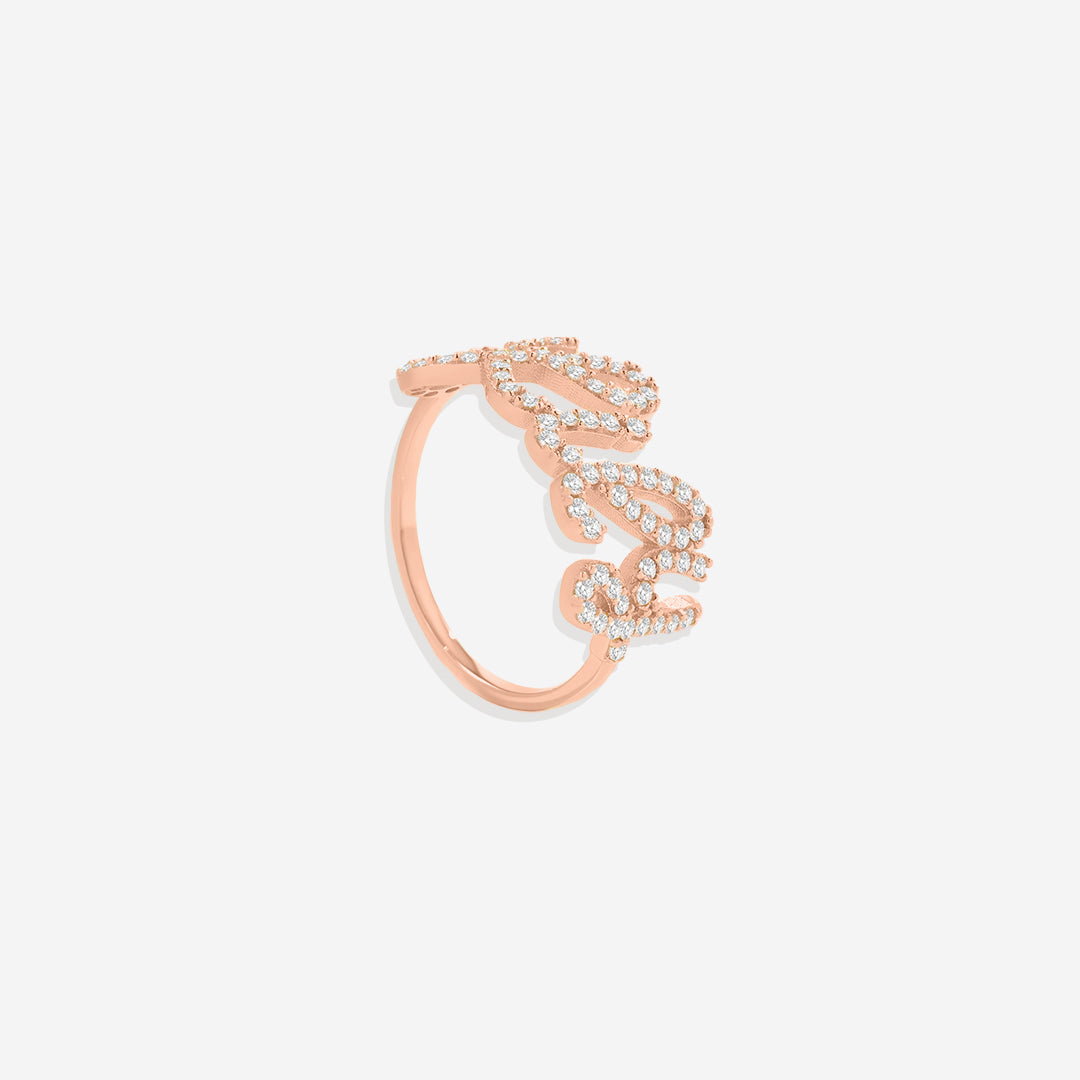 Pave Name Ring