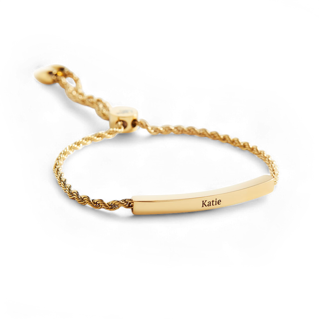 Personalized Bar Chain Bracelet