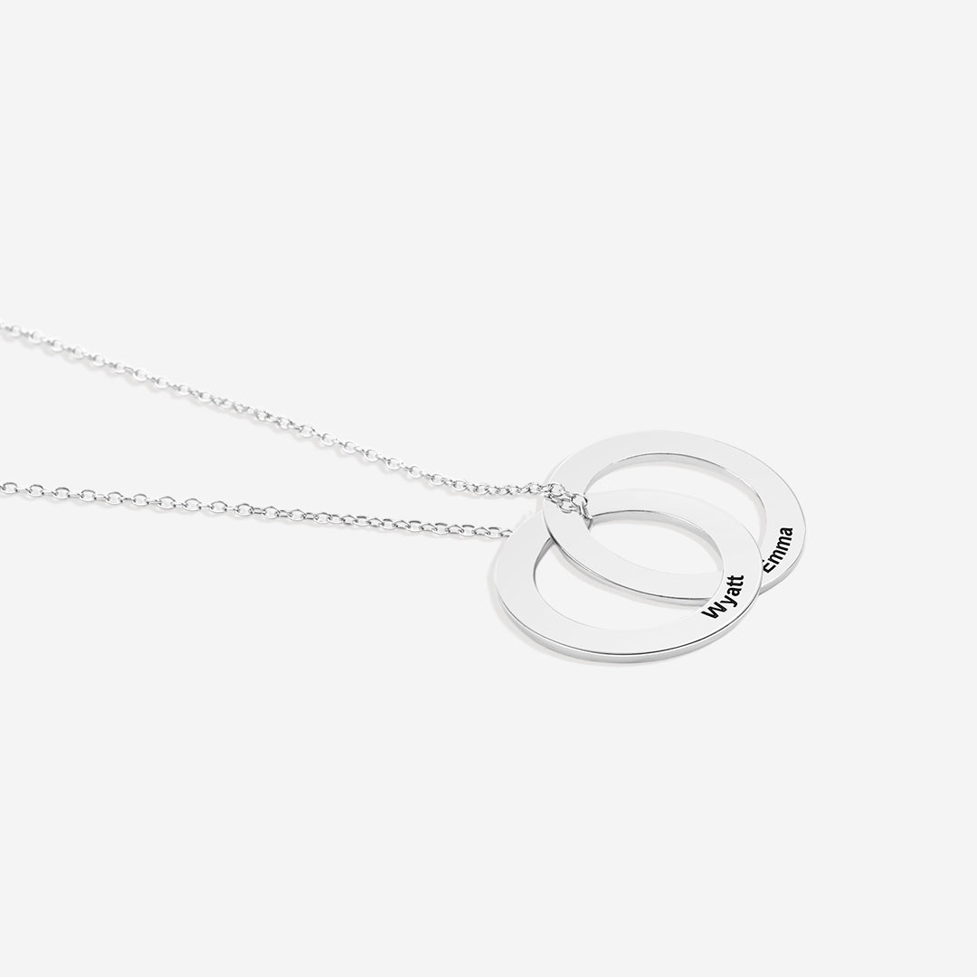 Personalized Linked Circle Necklace
