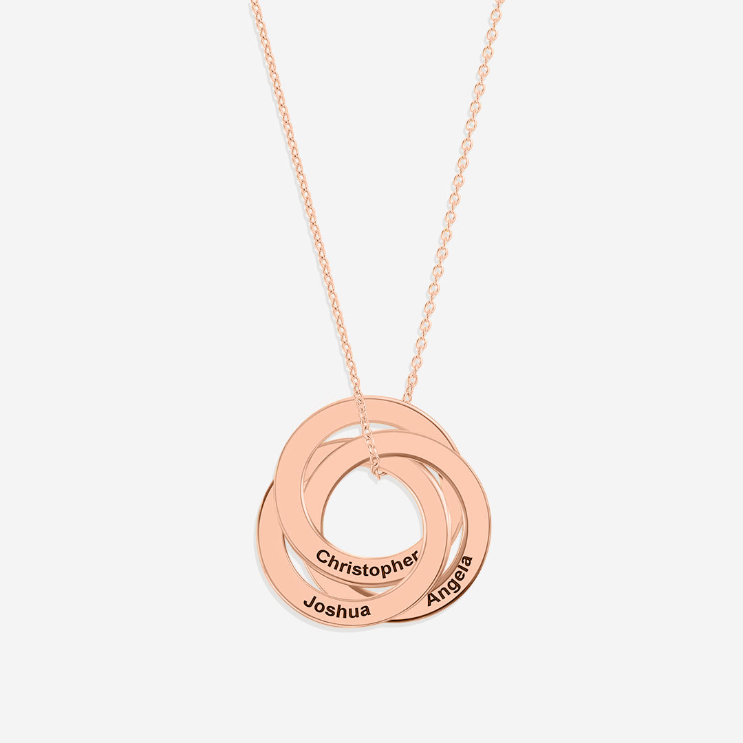 Personalized Linked Circle Necklace