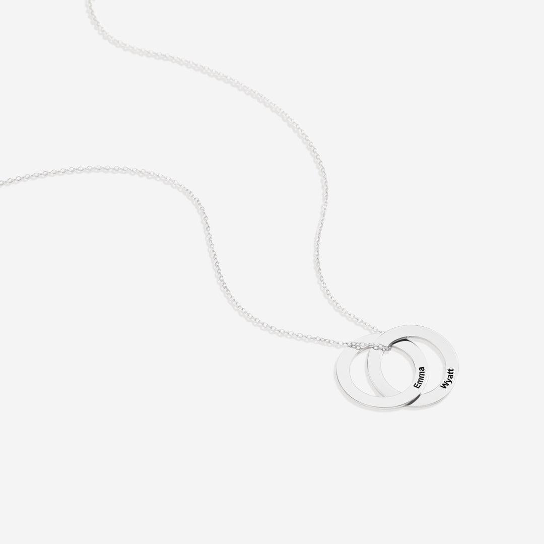 Personalized Linked Circle Necklace