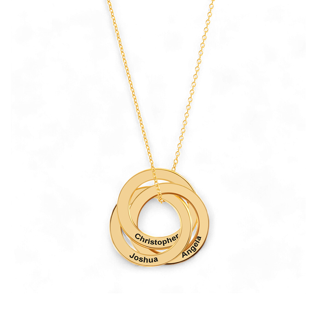 Personalized Linked Circle Necklace