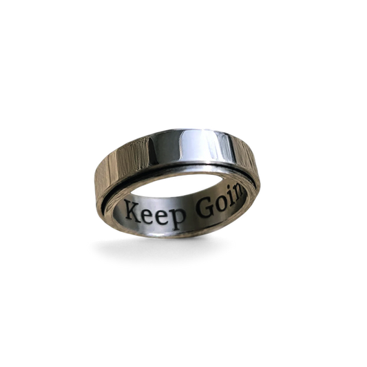 Personalized Classic Block Fidget Ring