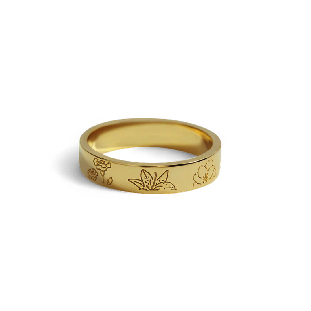 Personalized Stamped Flower Band