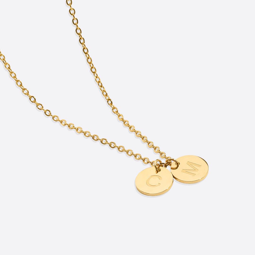 Collier délicat avec disque initial