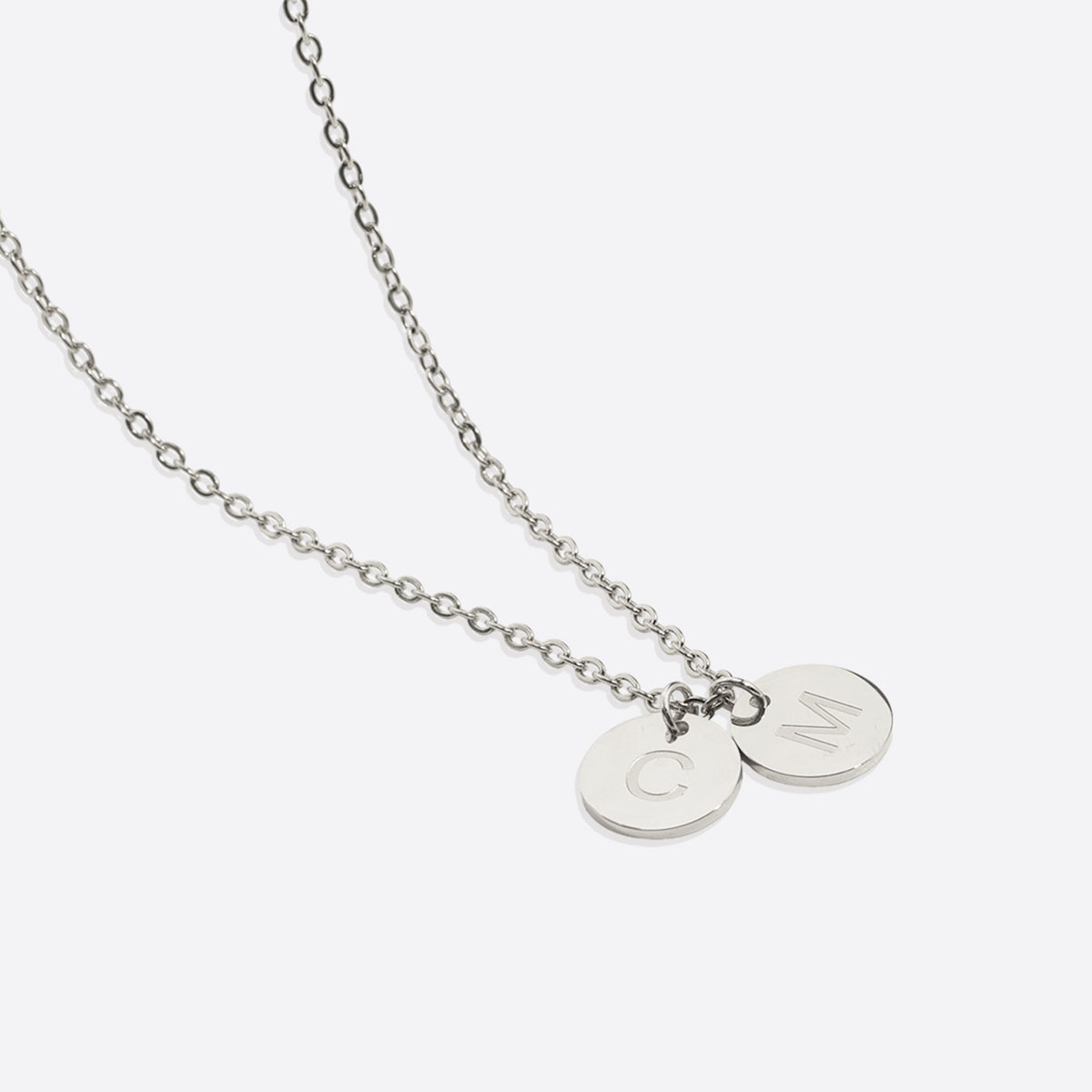 Collier délicat avec disque initial