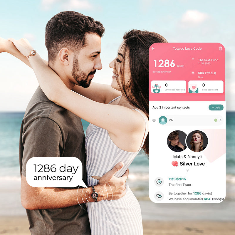 Bracelets Sun&Moon Touch avec chaîne Figaro (noir et or rose)