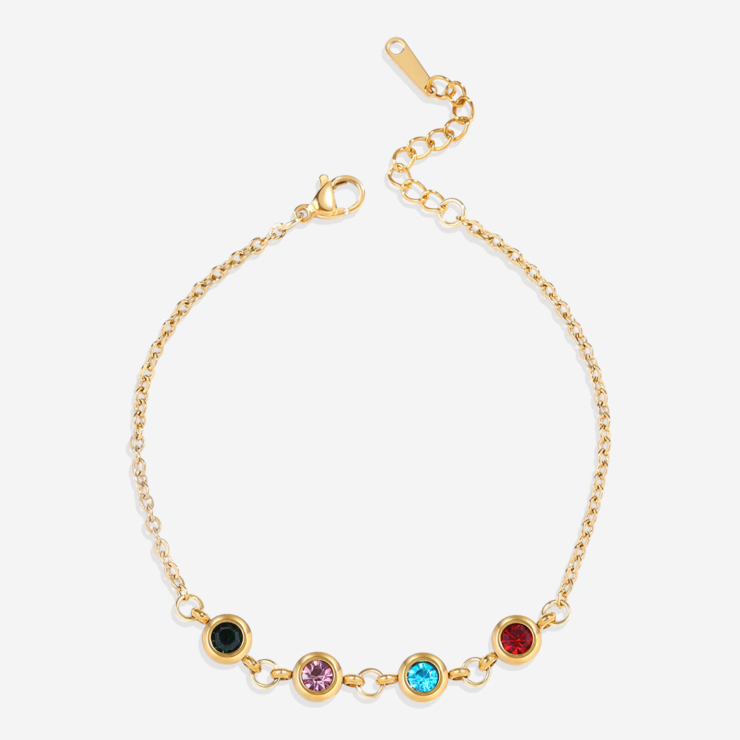 Personalized Birth Stone Bracelet