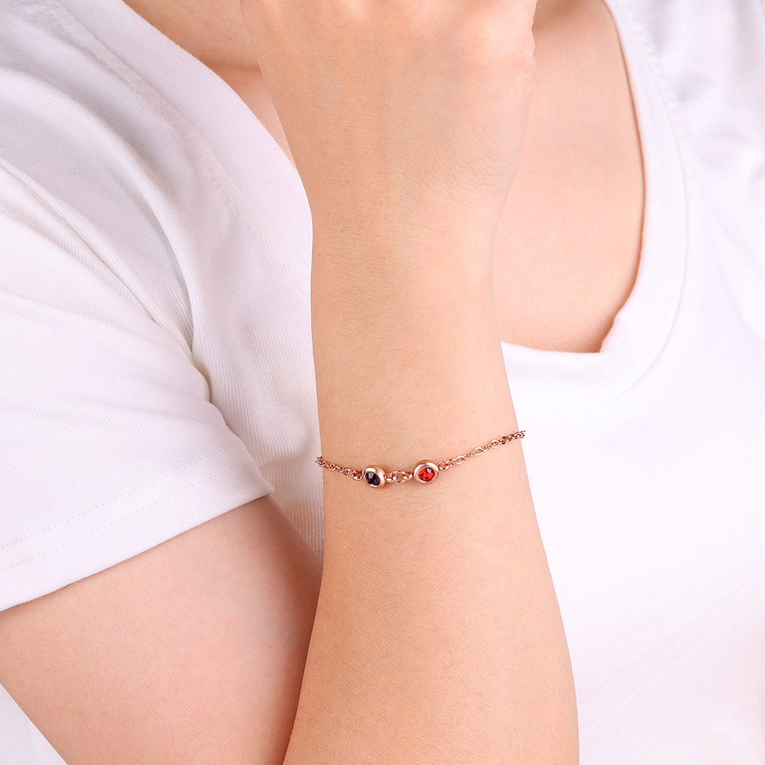 Personalized Birth Stone Bracelet