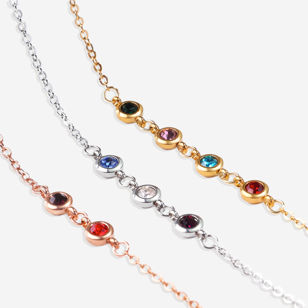 Personalized Birth Stone Bracelet
