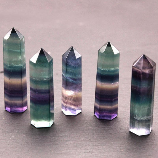 Baguette de fluorite arc-en-ciel – Guérison des 7 chakras
