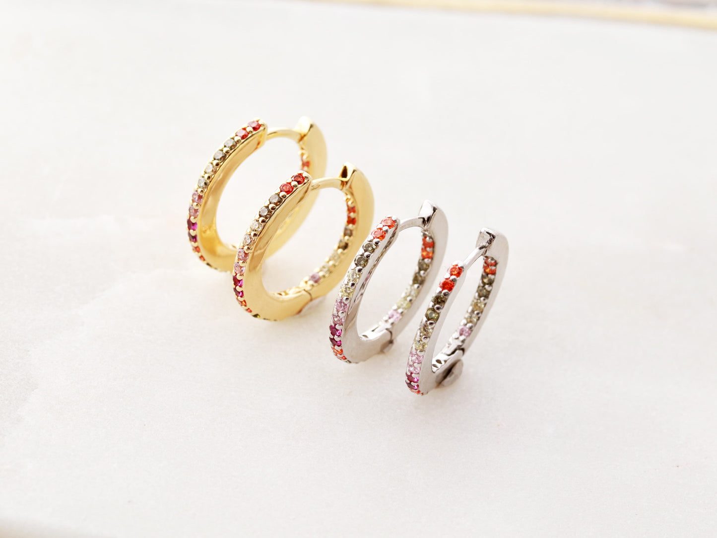 Boucles d'oreilles arc-en-ciel | 16 mm