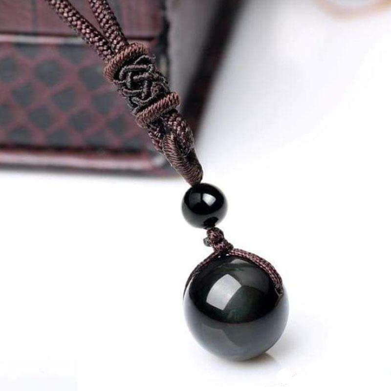 Collier en obsidienne arc-en-ciel - Œil de vérité