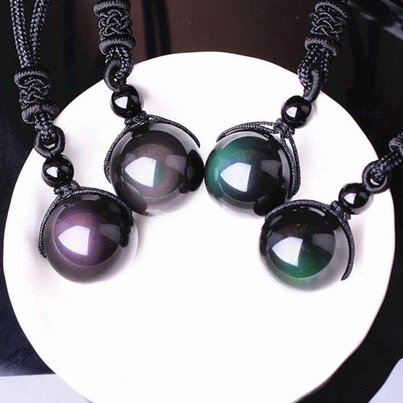 Collier en obsidienne arc-en-ciel - Œil de vérité