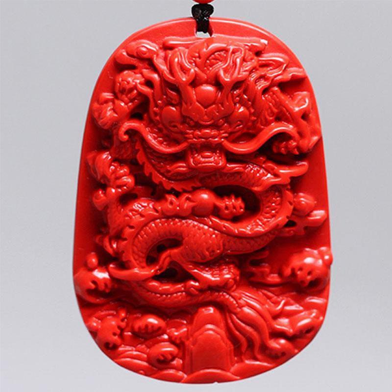 Collier Dragon Rouge - Chance et Abondance