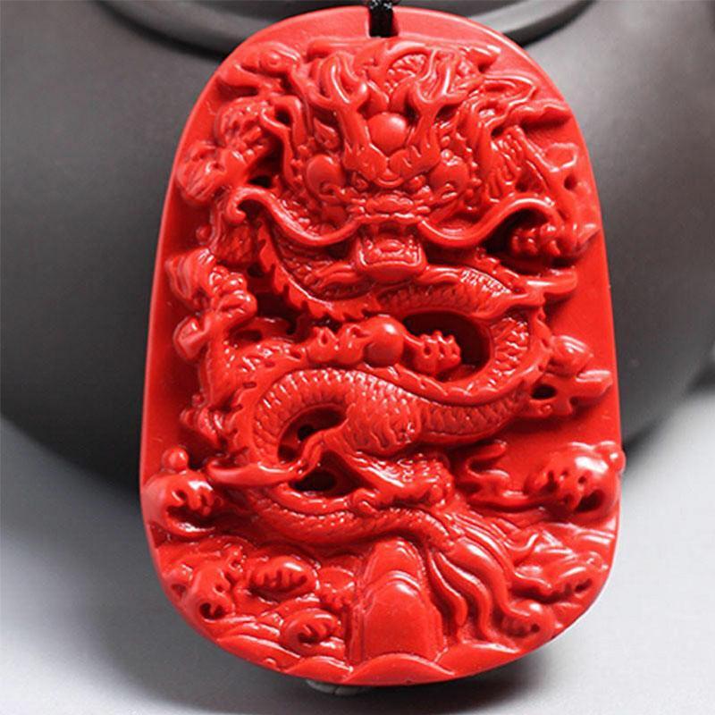 Collier Dragon Rouge - Chance et Abondance