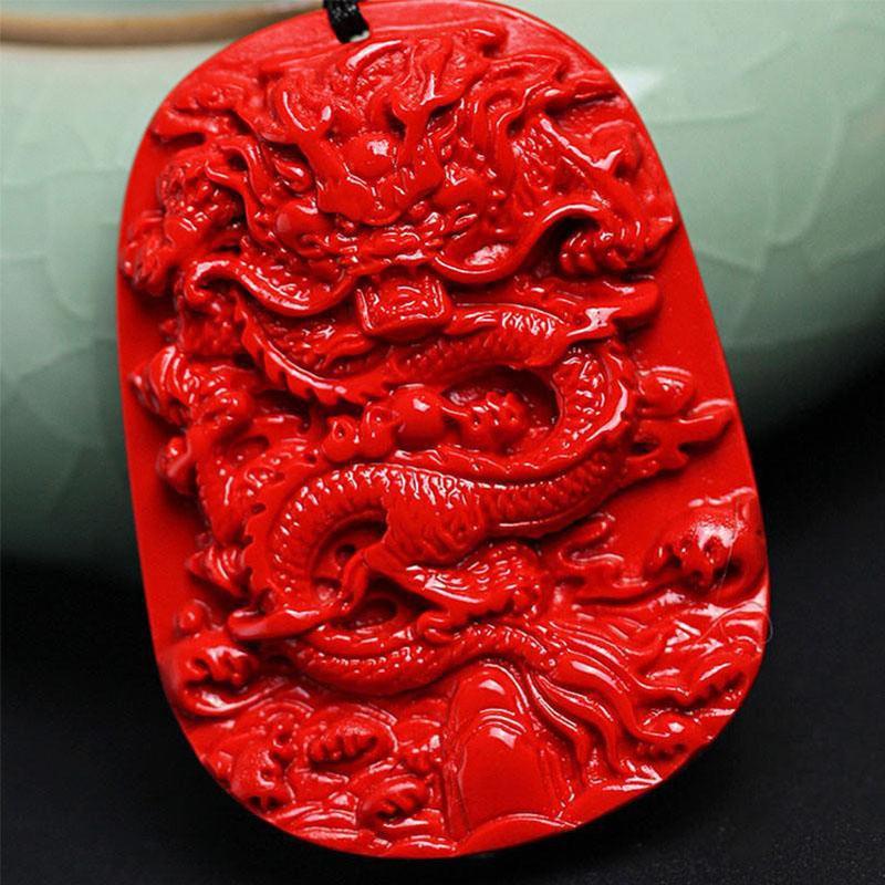 Collier Dragon Rouge - Chance et Abondance