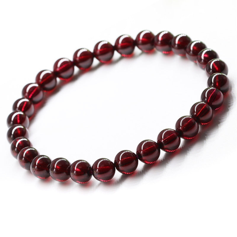 Bracelet en pierre de grenat rouge - Ravivez votre amour