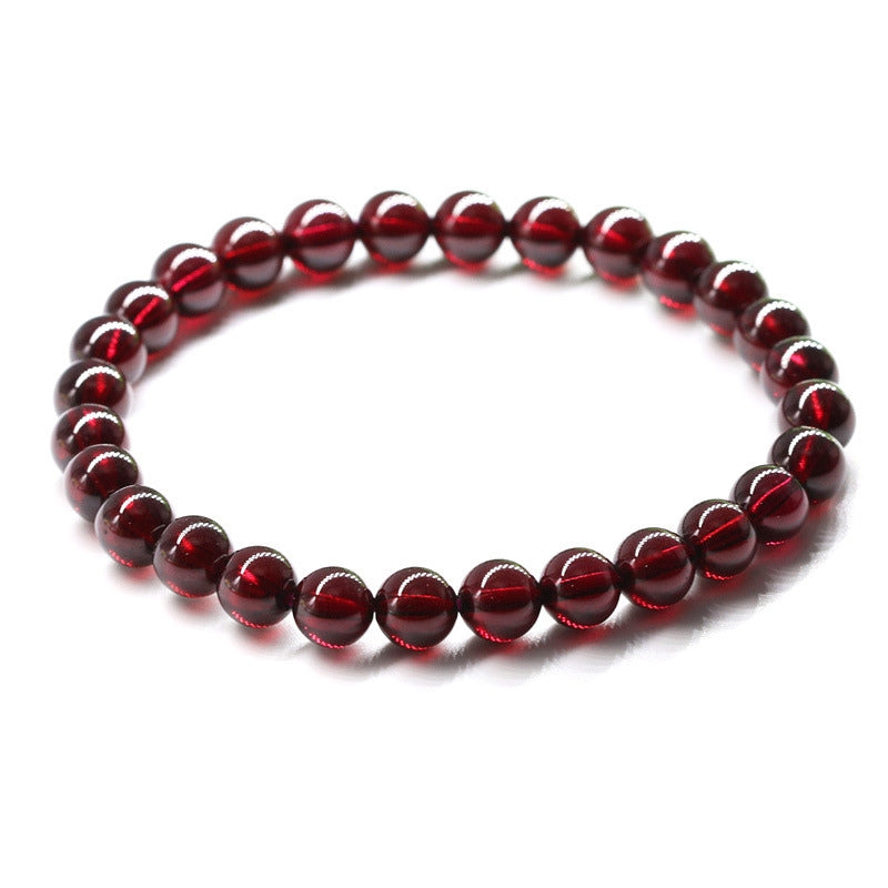 Bracelet en pierre de grenat rouge - Ravivez votre amour