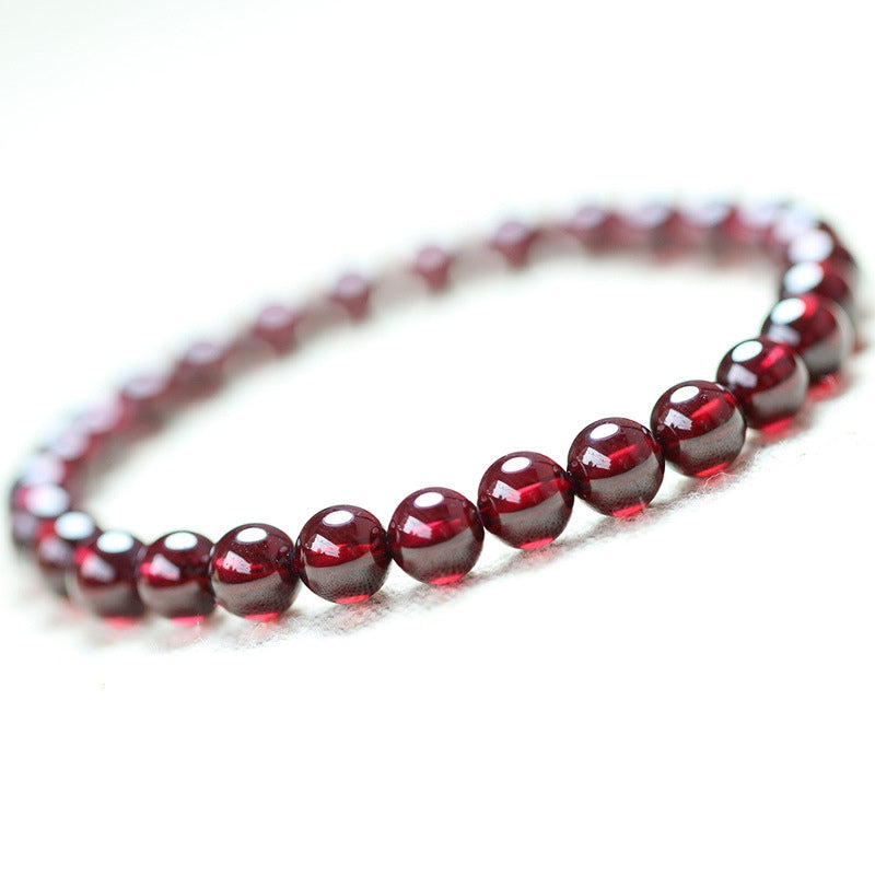 Bracelet en pierre de grenat rouge - Ravivez votre amour