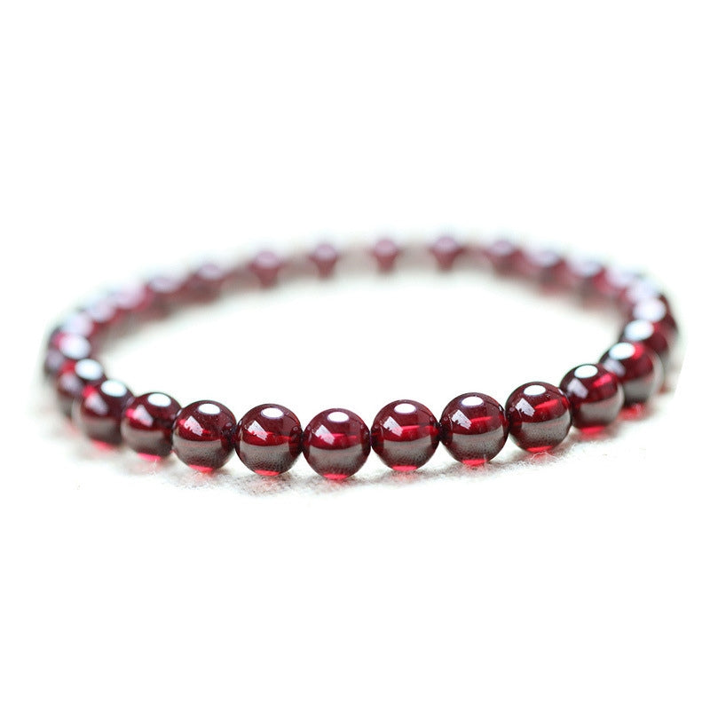 Bracelet en pierre de grenat rouge - Ravivez votre amour