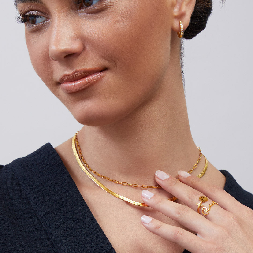 Collier chaîne à chevrons