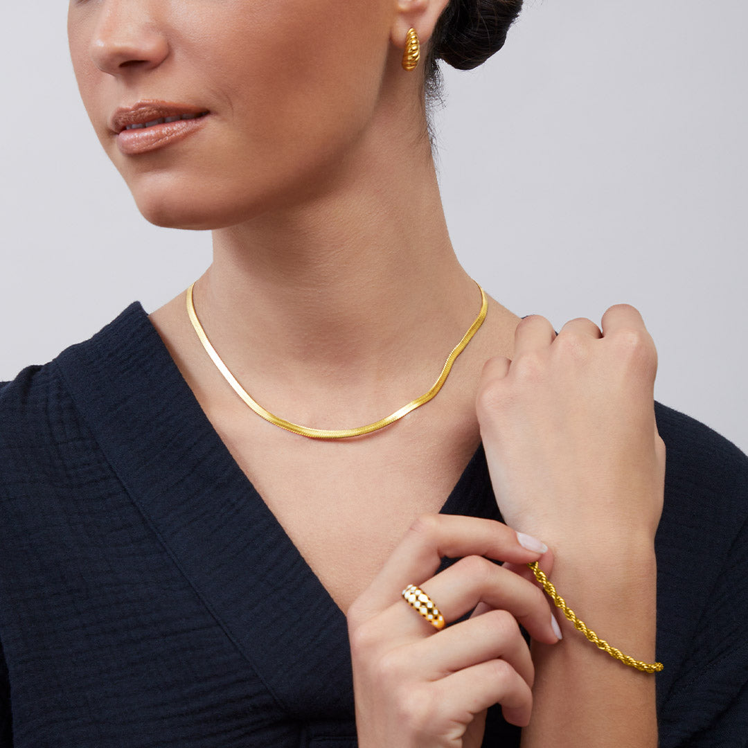 Collier chaîne à chevrons