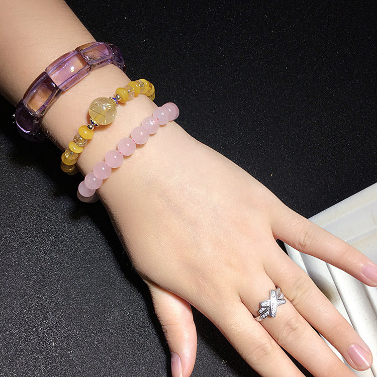 Bracelet d'amour en quartz rose - Inspirez et attirez l'amour