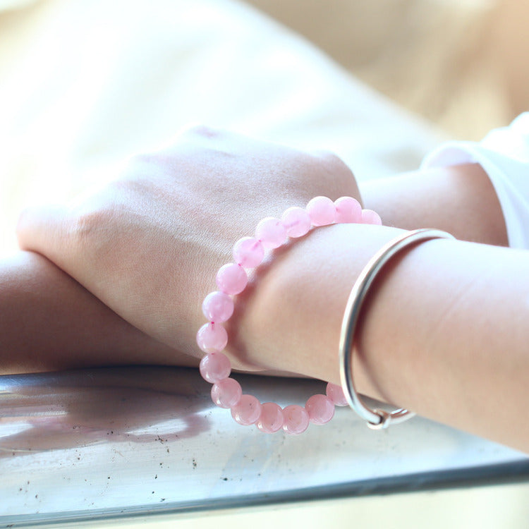 Bracelet d'amour en quartz rose - Inspirez et attirez l'amour