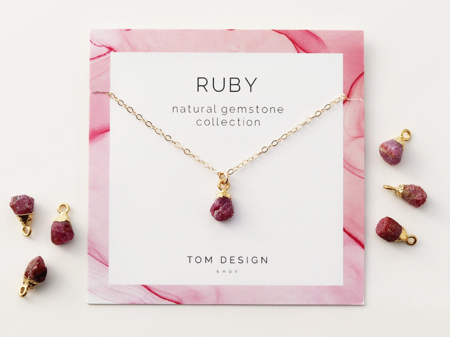 Gemstone Drop Necklace