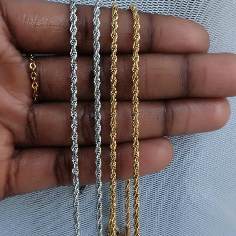 Collier chaîne en corde