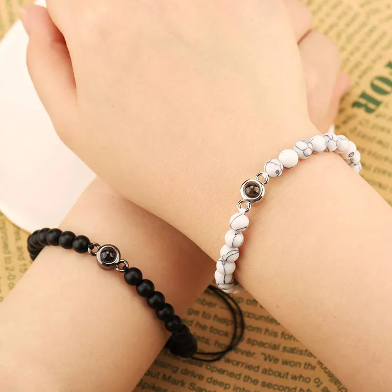 Bracelet de projection de perles assorties