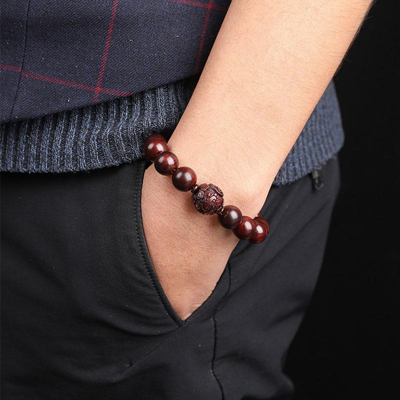Bracelet en bois de santal, perles de méditation bouddhistes - Paix et concentration
