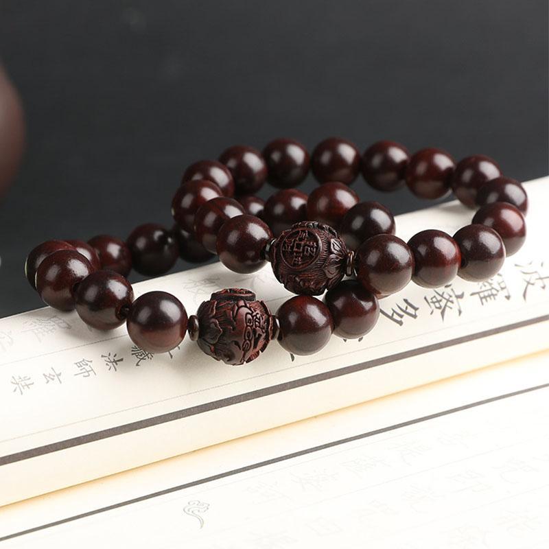 Bracelet en bois de santal, perles de méditation bouddhistes - Paix et concentration