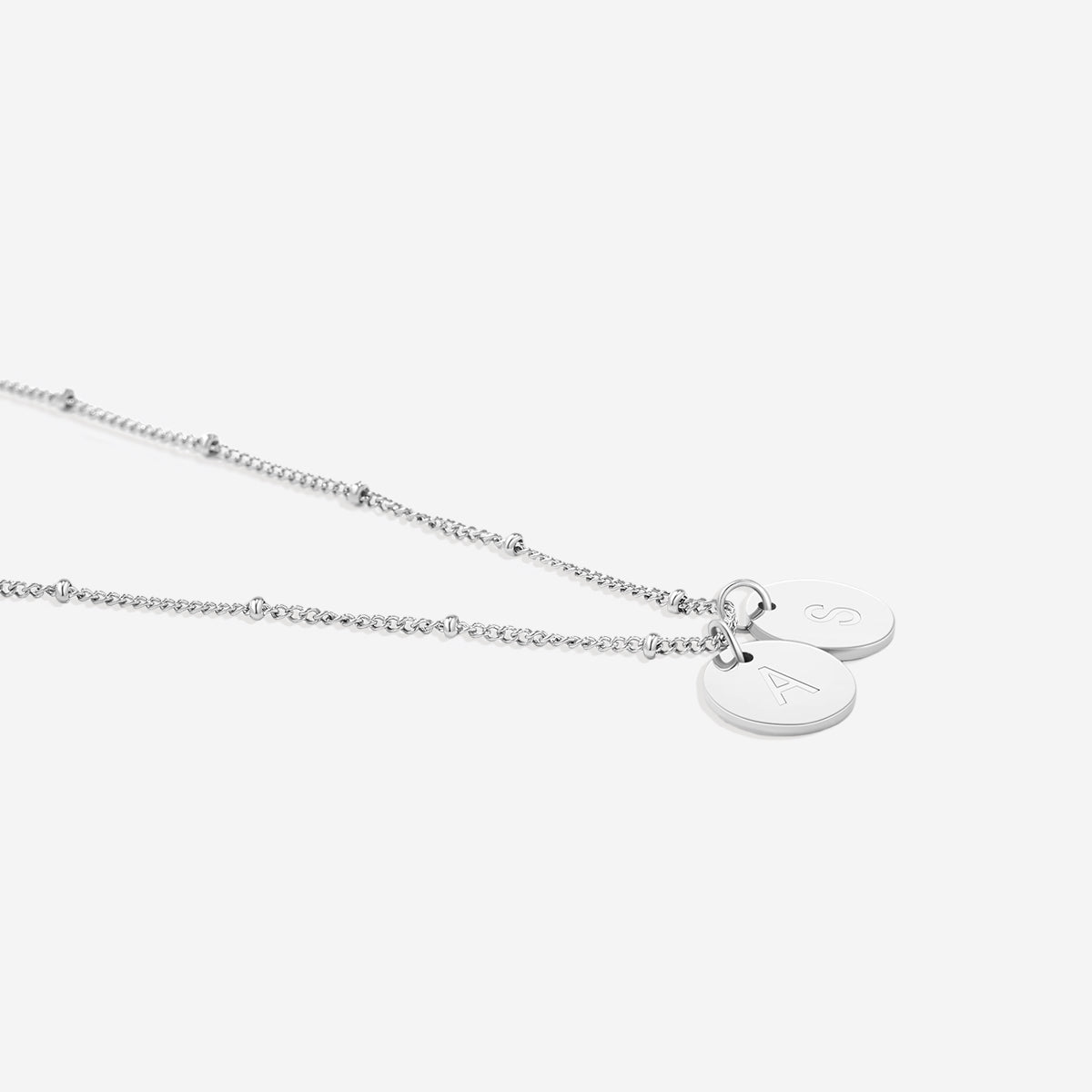 Collier délicat avec disque initial