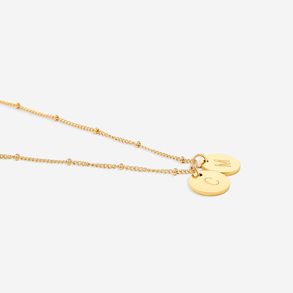 Collier délicat avec disque initial