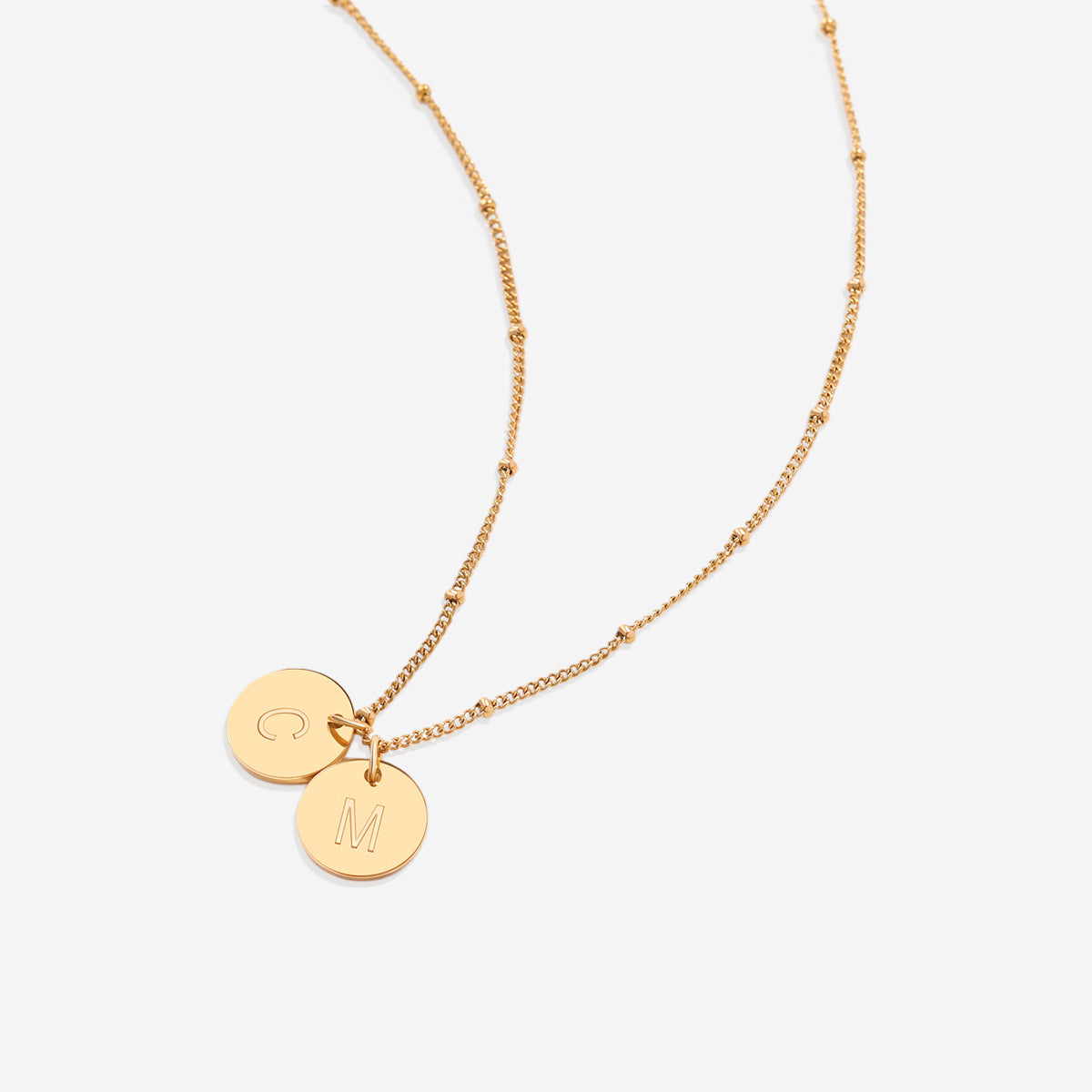 Collier délicat avec disque initial