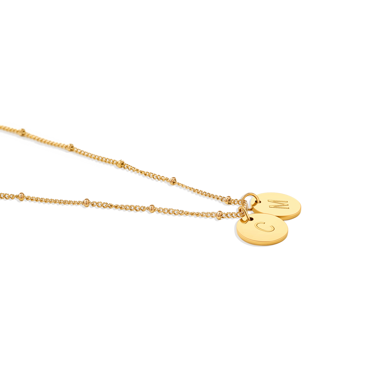 Collier délicat avec disque initial