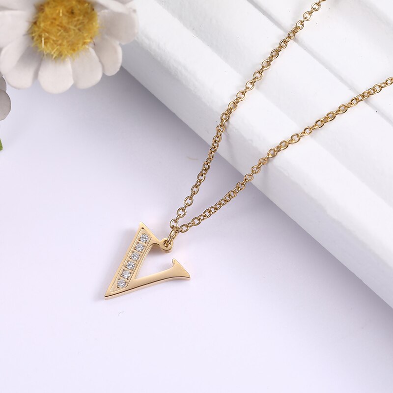Collier satellite avec lettres en cristal