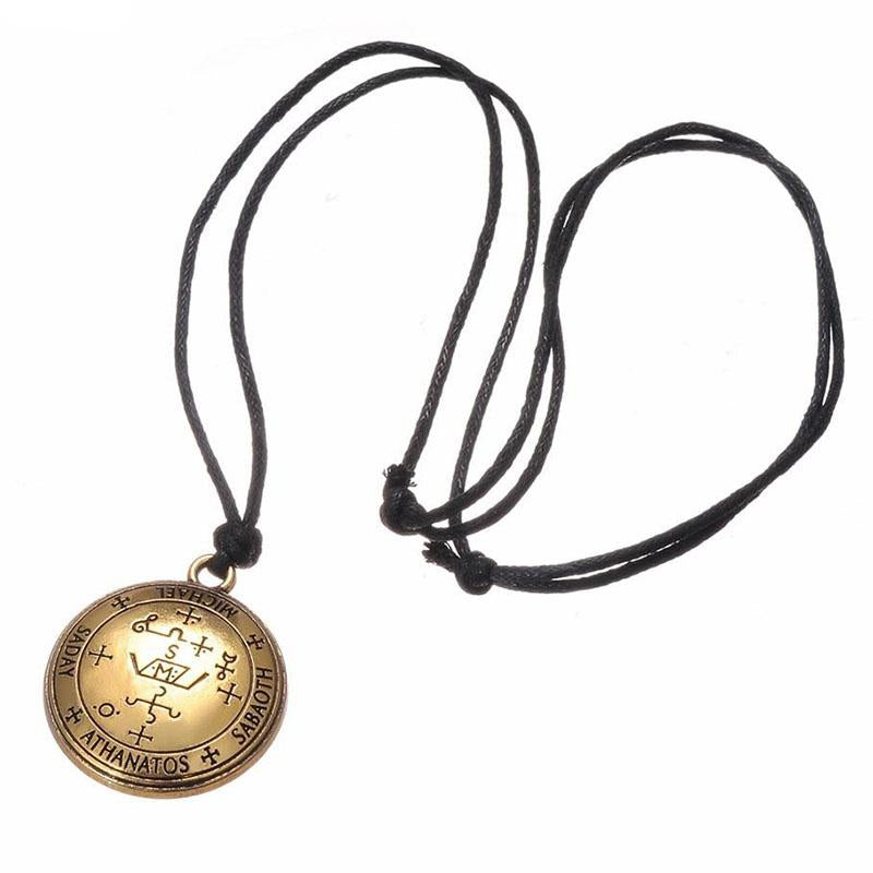 Collier de protection avec amulette du sceau de l'archange Michel