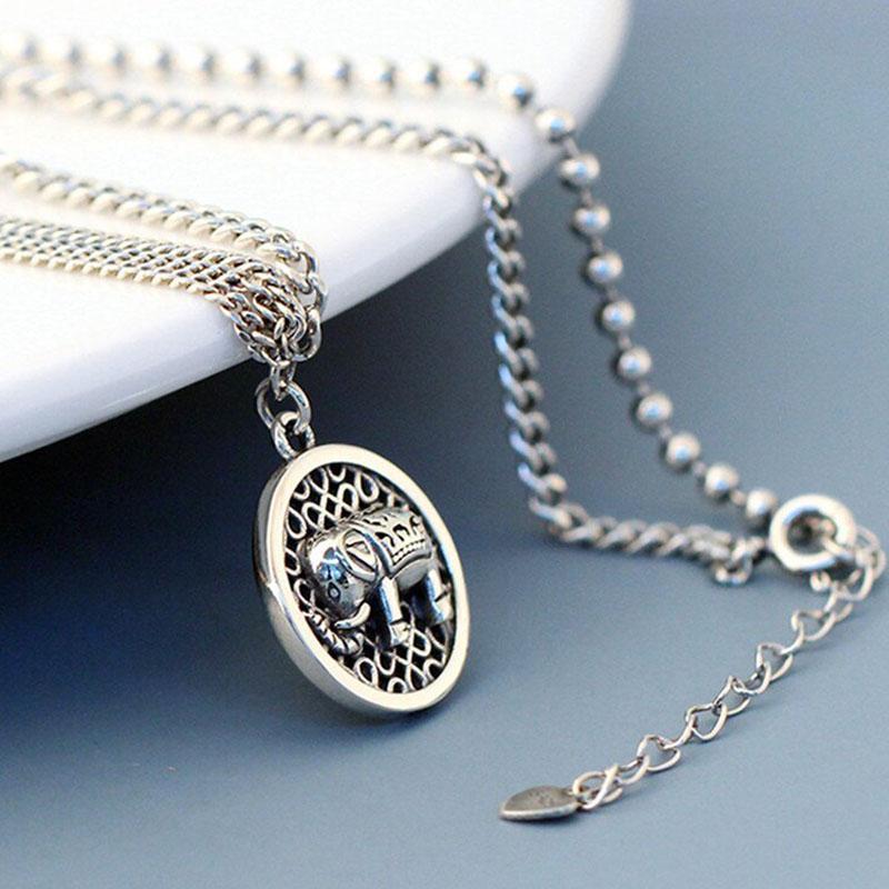 Collier éléphant en argent - Symbole de chance et de fortune