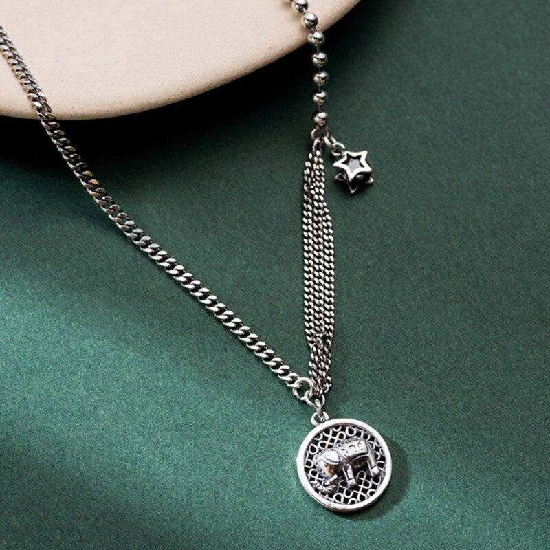 Collier éléphant en argent - Symbole de chance et de fortune