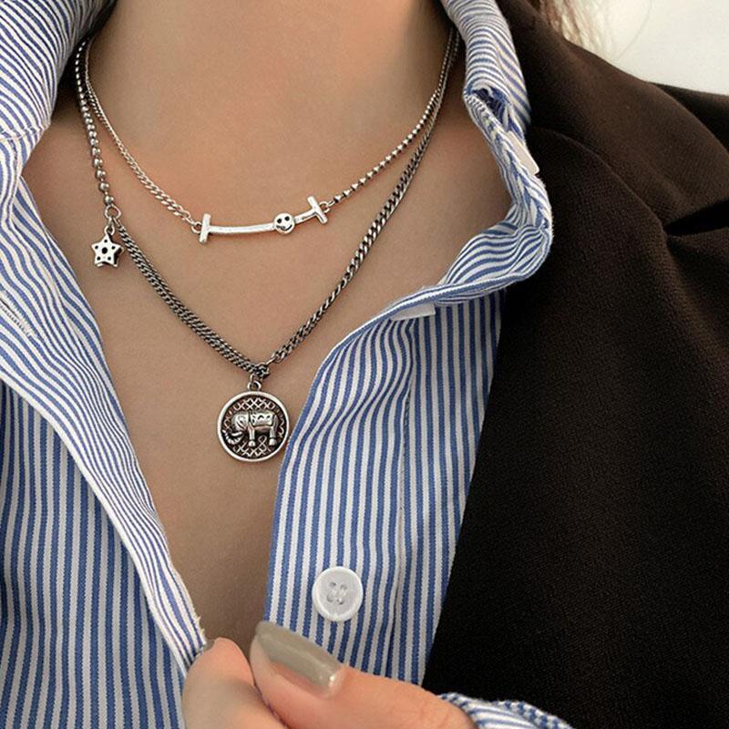 Collier éléphant en argent - Symbole de chance et de fortune