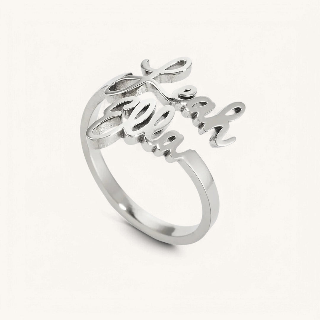 Bague double prénom