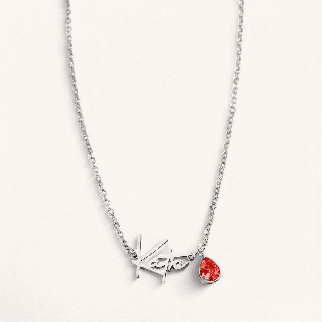 Collier avec pierre de naissance fait main