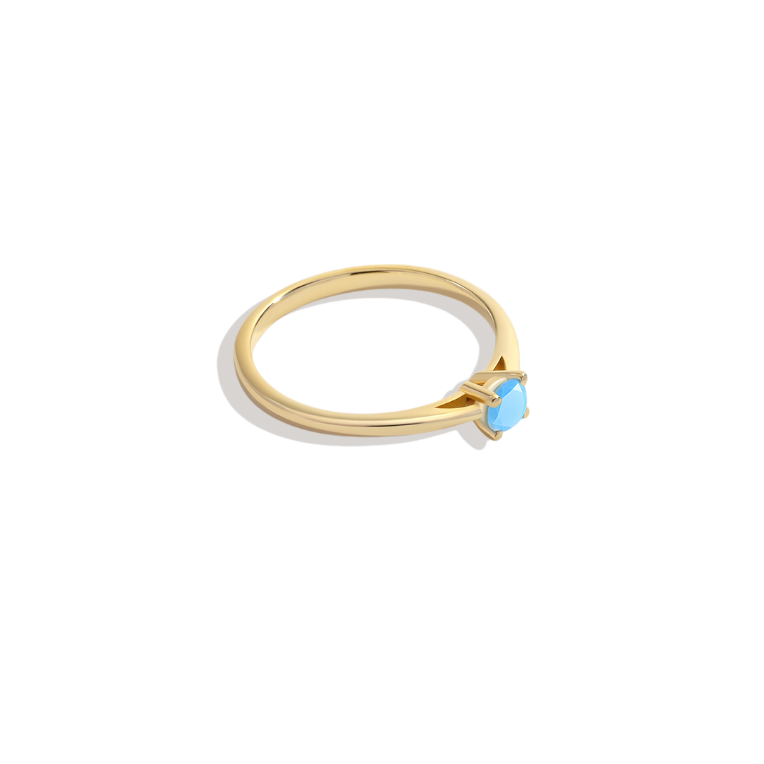 Bague solitaire en opale